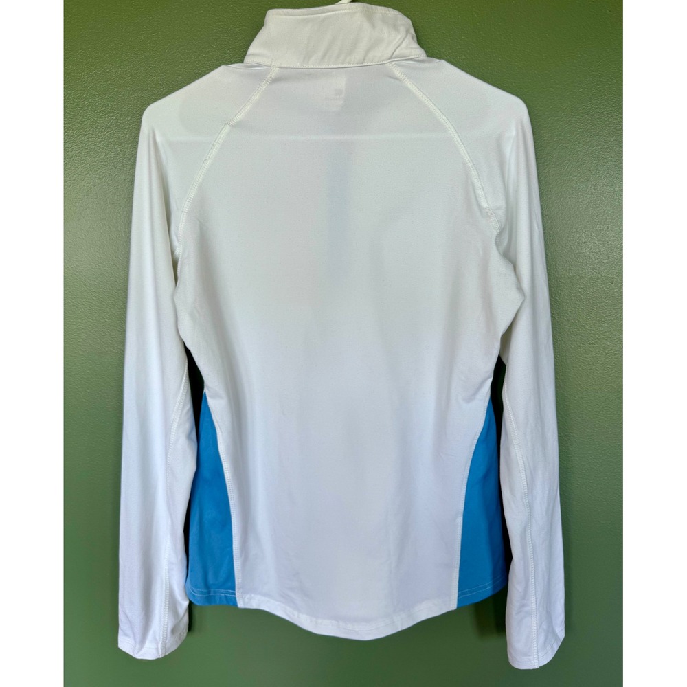 UNC Tar Heels Womens Quarter Zip Pullover White Blue Medium NCAA - Picture 9 of 9